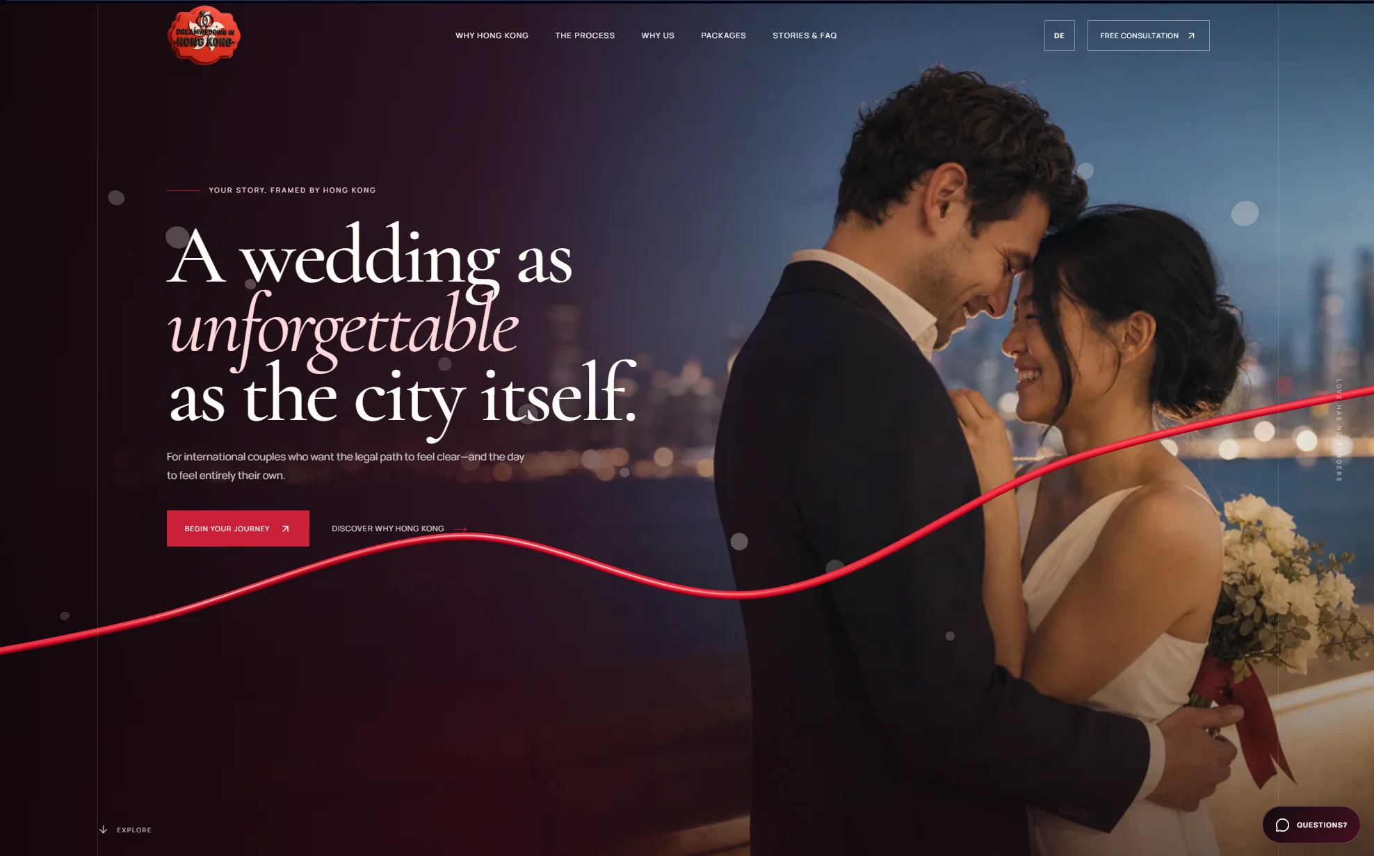 Individuelles Webdesign am Beispiel Dream Wedding in Hong Kong