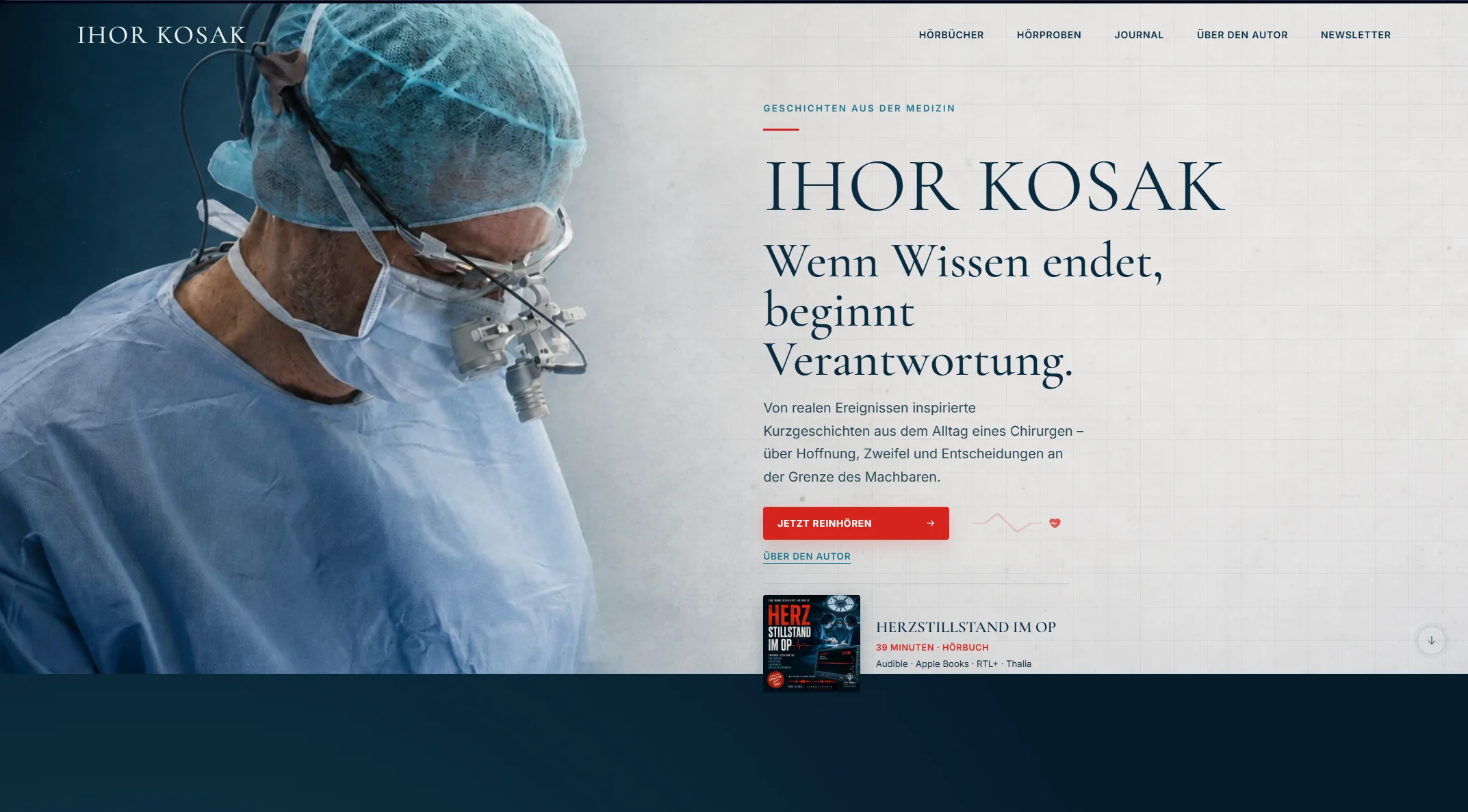 Ihor Kosak: Persönlichkeit, Hintergrund und Werk verbinden sich zu einem direkten Einstieg in die Hörprobe.